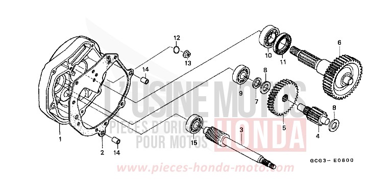 GETRIEBE von CB1300 Super Bold'or ABS SCHWARZ (NH1D) von 1998
